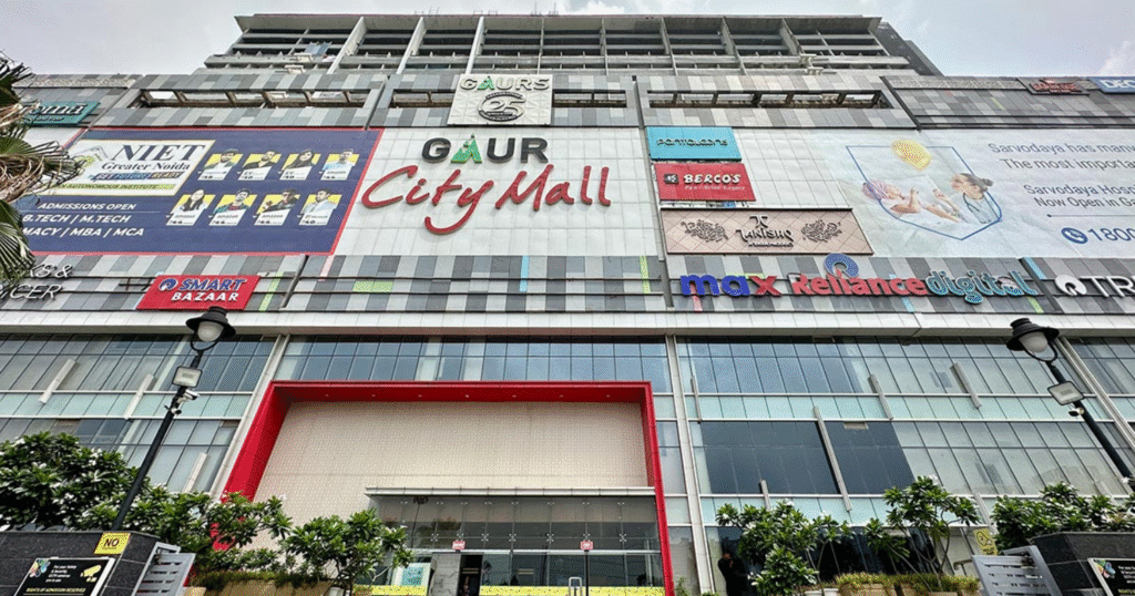 A picture of Gaur City Mall entrance