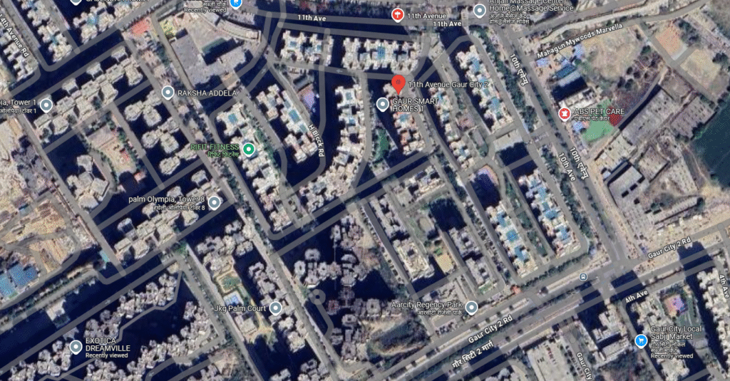 11th Avenue Gaur City 2 map